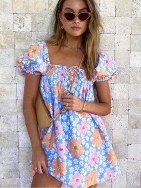 Sabo Skirt Sky Floral Bambina Dress NWT